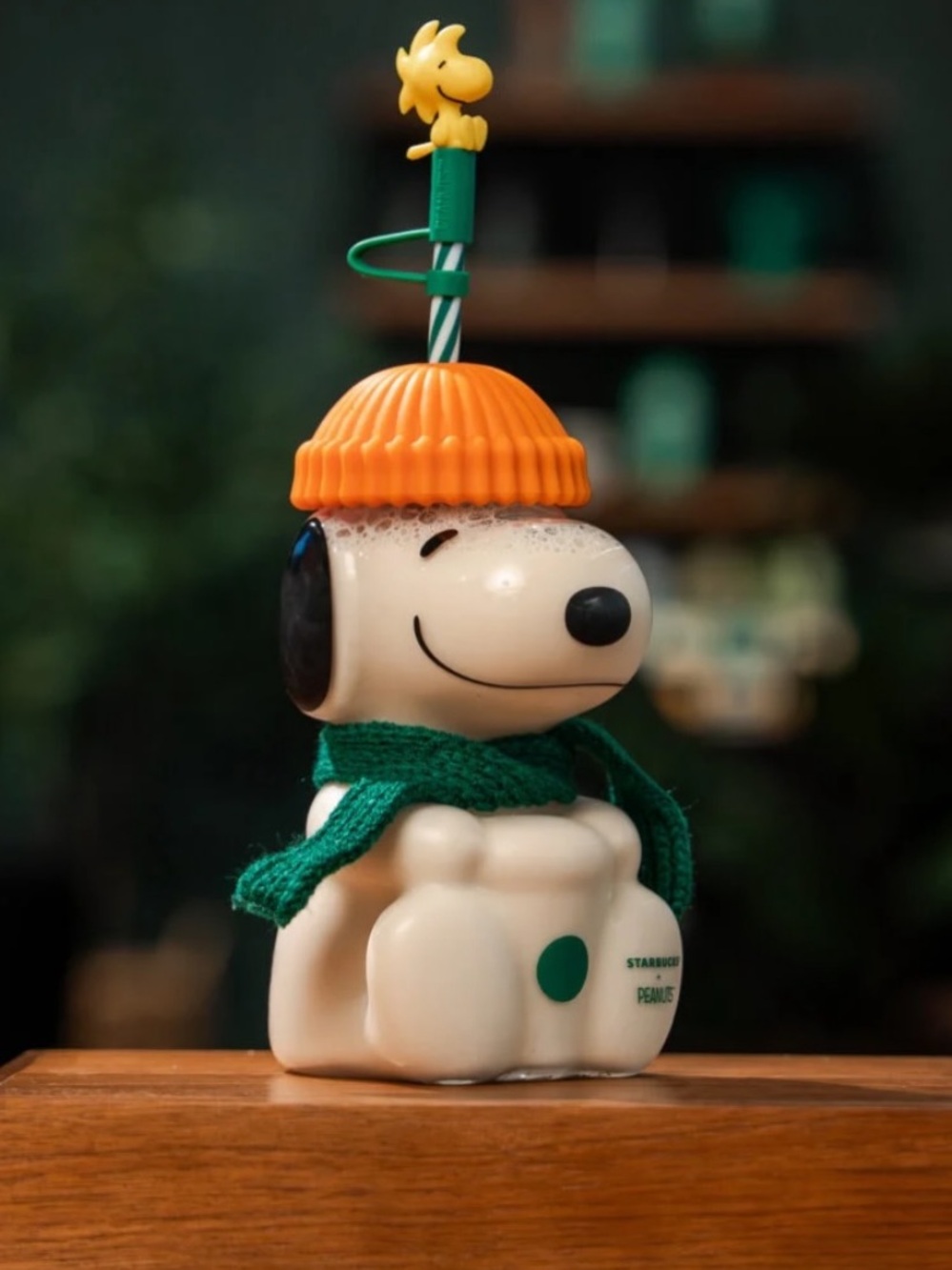 Authentic Starbucks Snoopy peanuts glass tumble - Woodstock straw - Fall 2026